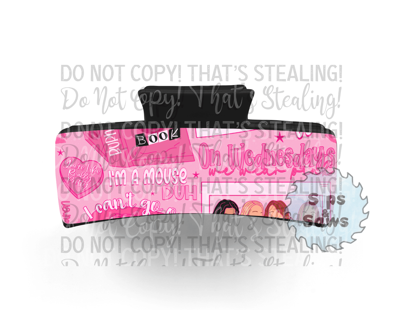 Burn Book Sublimation Hair Clip