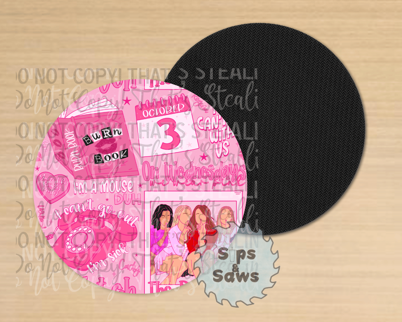 Burn Book Sublimation Coaster