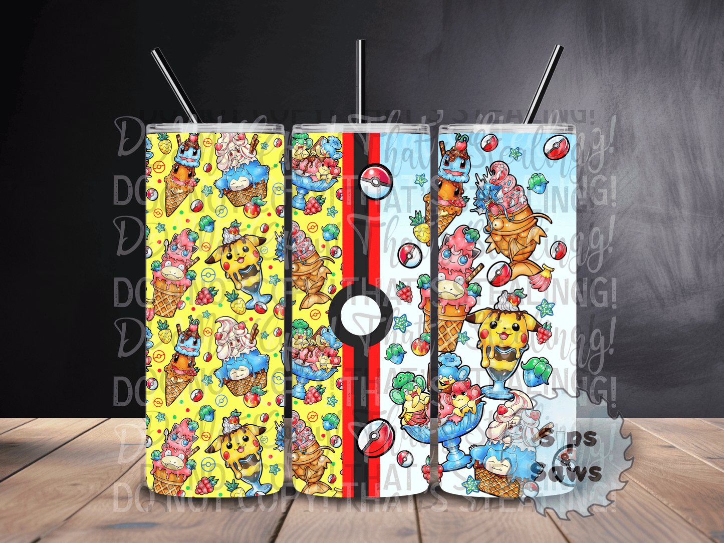 20oz Pokemon Ice Cream Tumbler