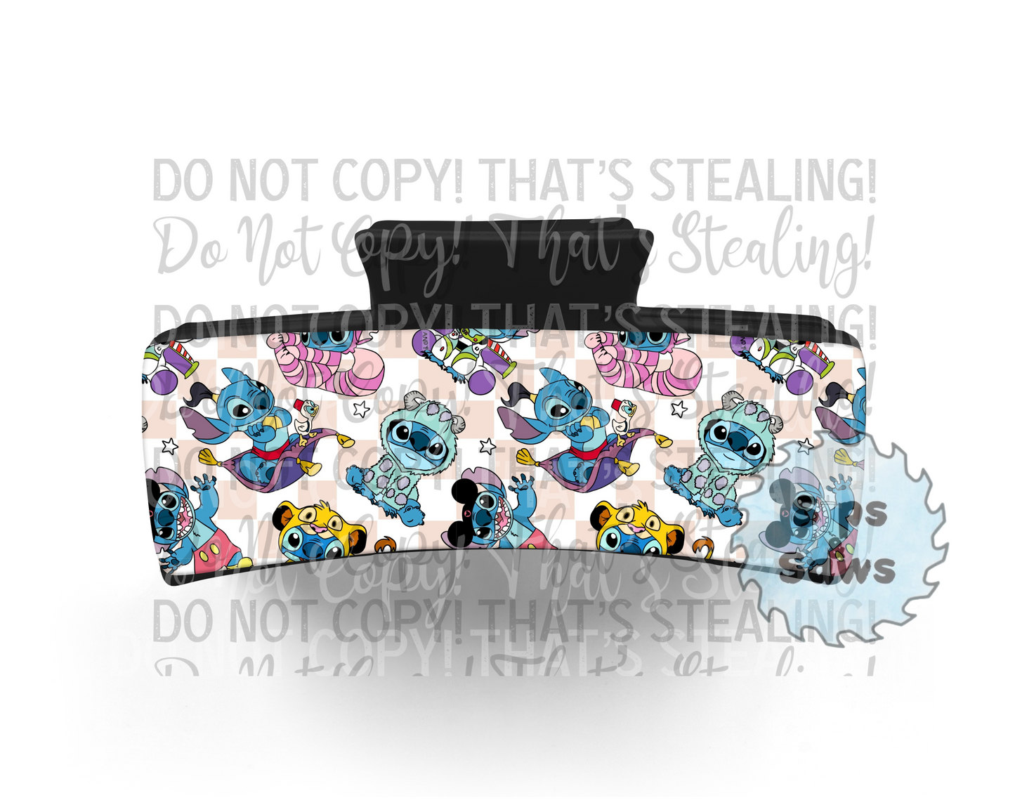 Blue Alien Sublimation Hair Clip