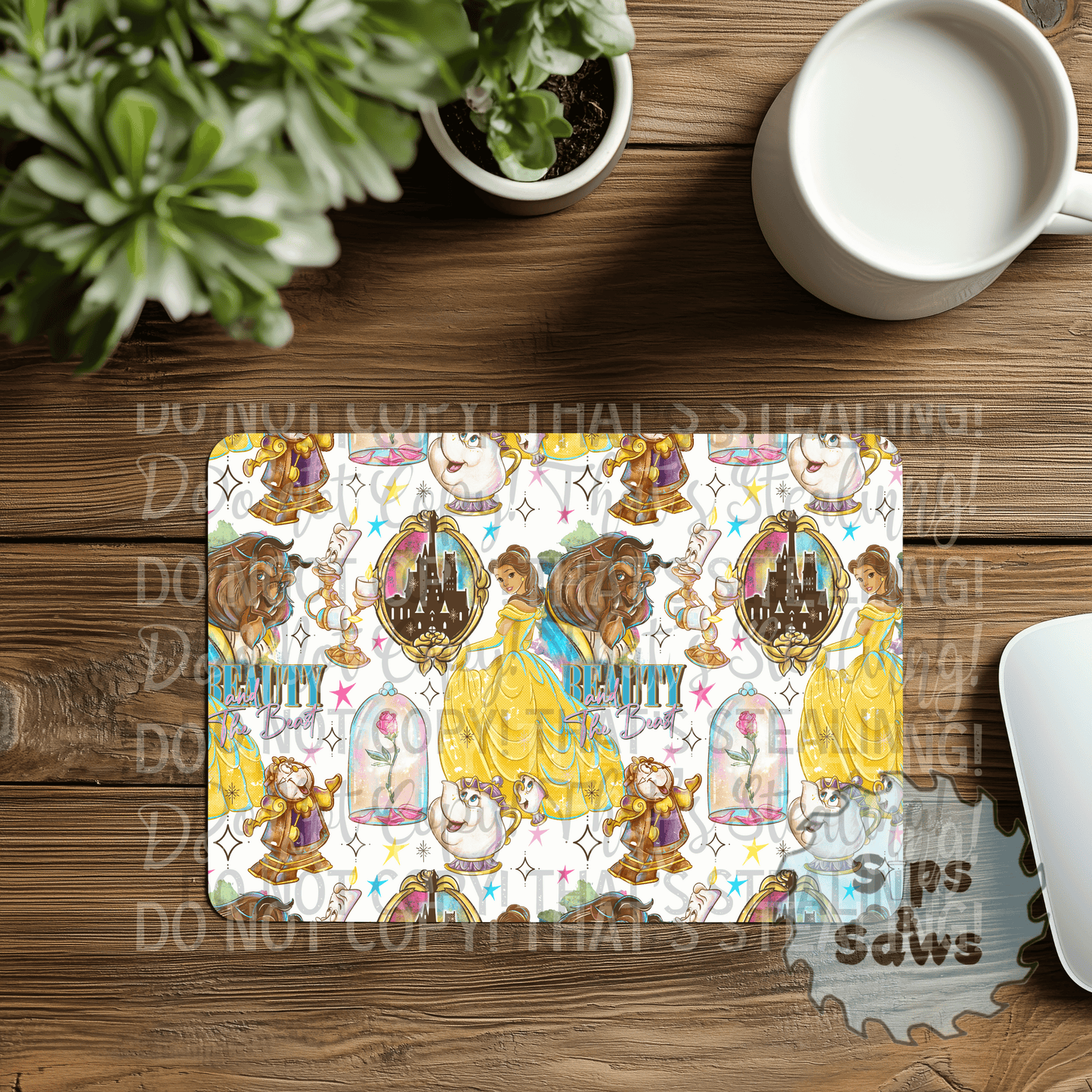 Beauty & Beast Sublimation Mouse Pad