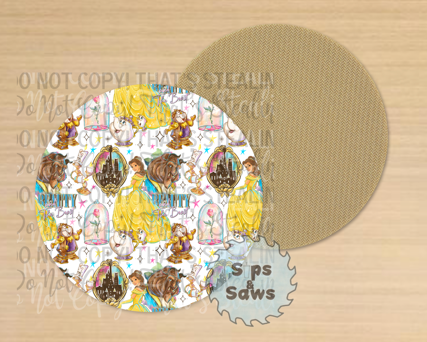 Beauty & The Beast Sublimation Coaster