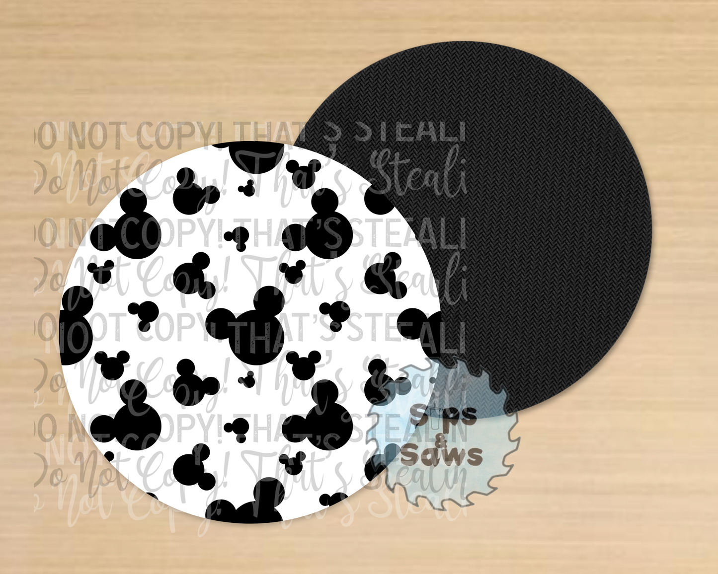 White Mouse Heads Sublimation Coaster