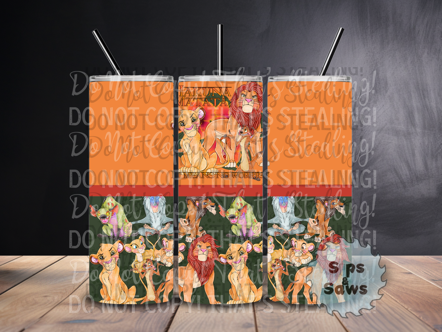 20oz Lion Sublimation Tumbler