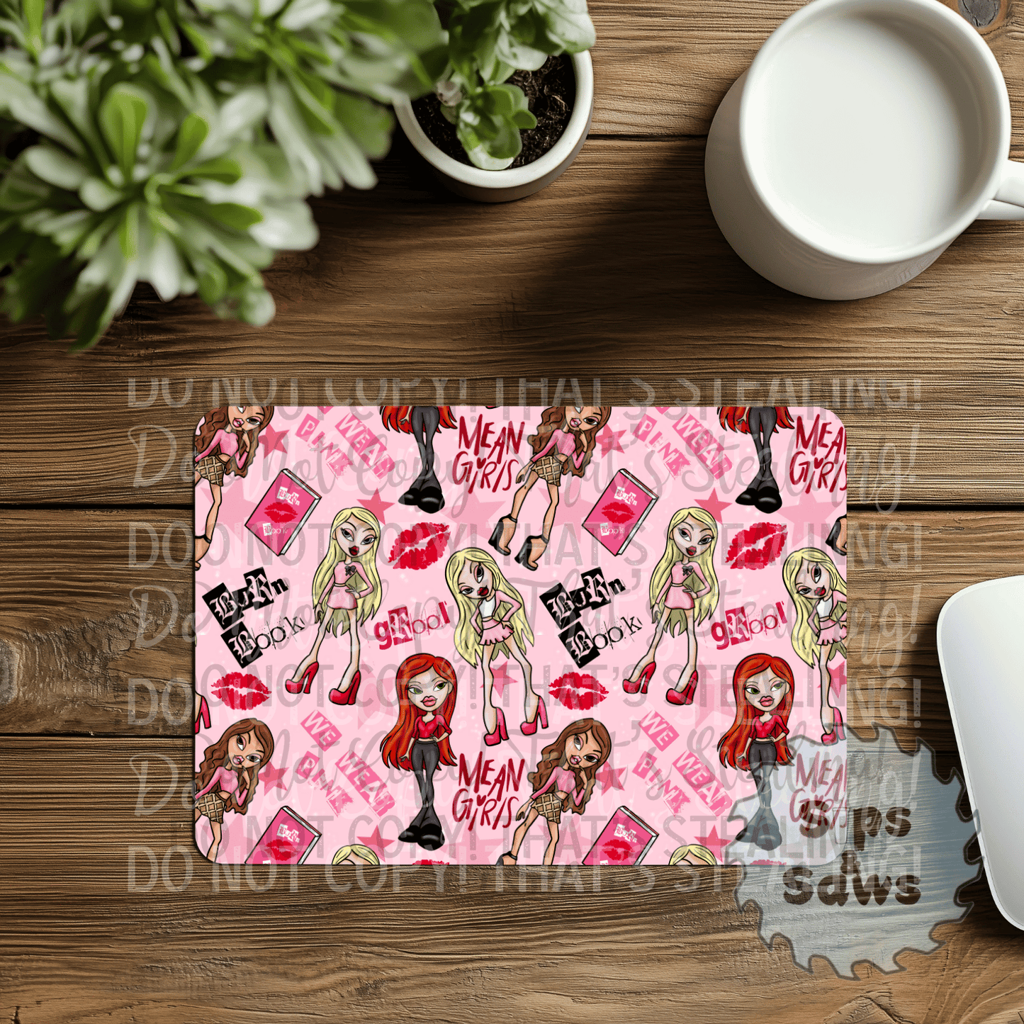 We Wear Pink Bratz Sublimation Mouse Pad