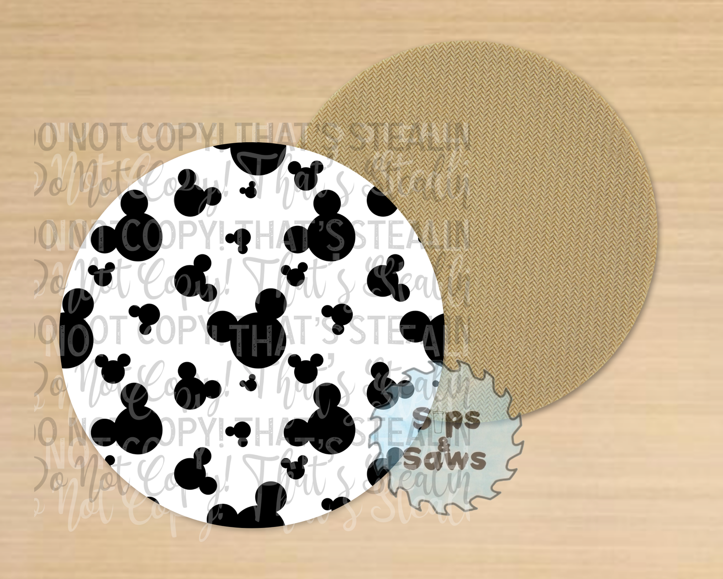 White Mouse Heads Sublimation Coaster