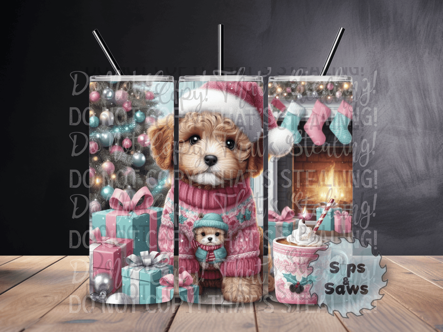 20oz Christmas Cavoodle Tumbler