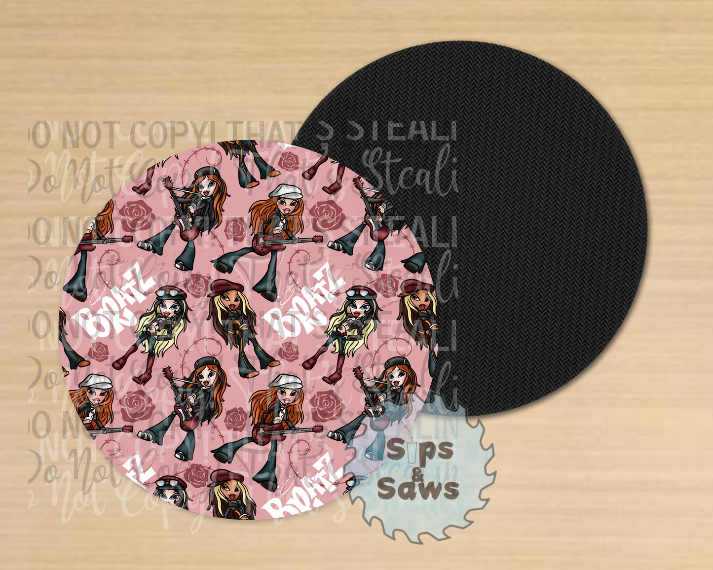 Rock Angel Bratz Sublimation Coaster
