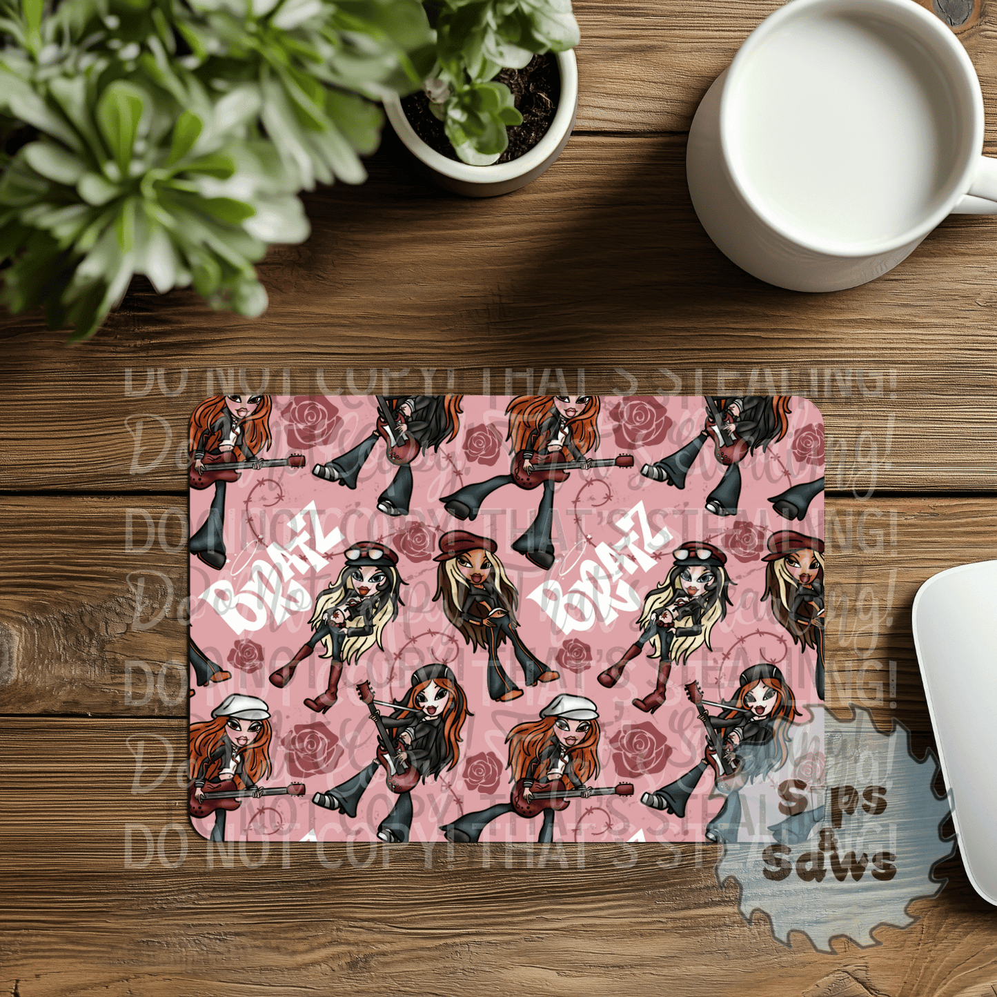 Rock Angel Bratz Sublimation Mouse Pad