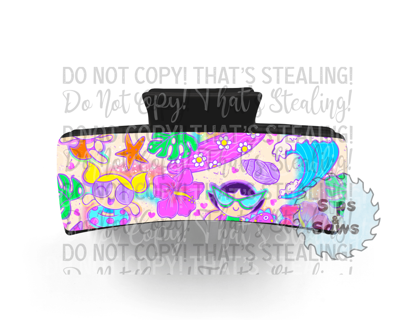 Power Summer Sublimation Hair Clip