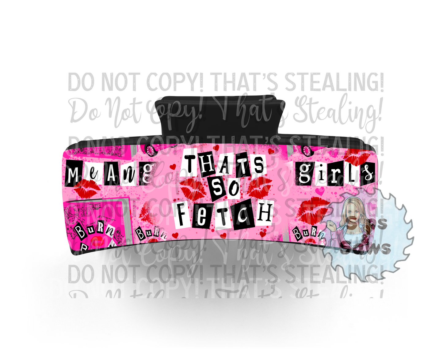 We Wear Pink Sublimation Hair Clip