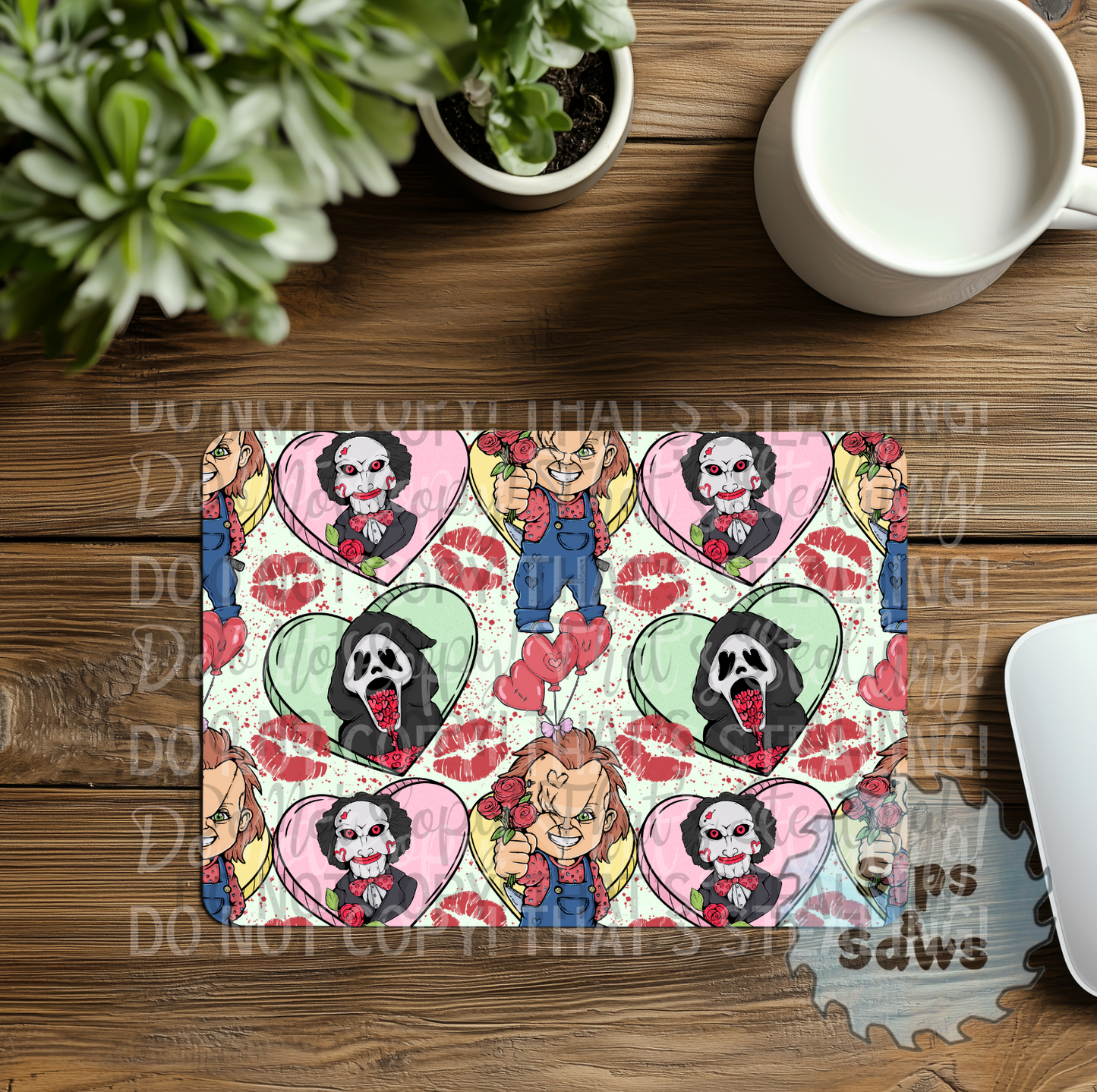 Horror Hearts Sublimation Mouse Pad