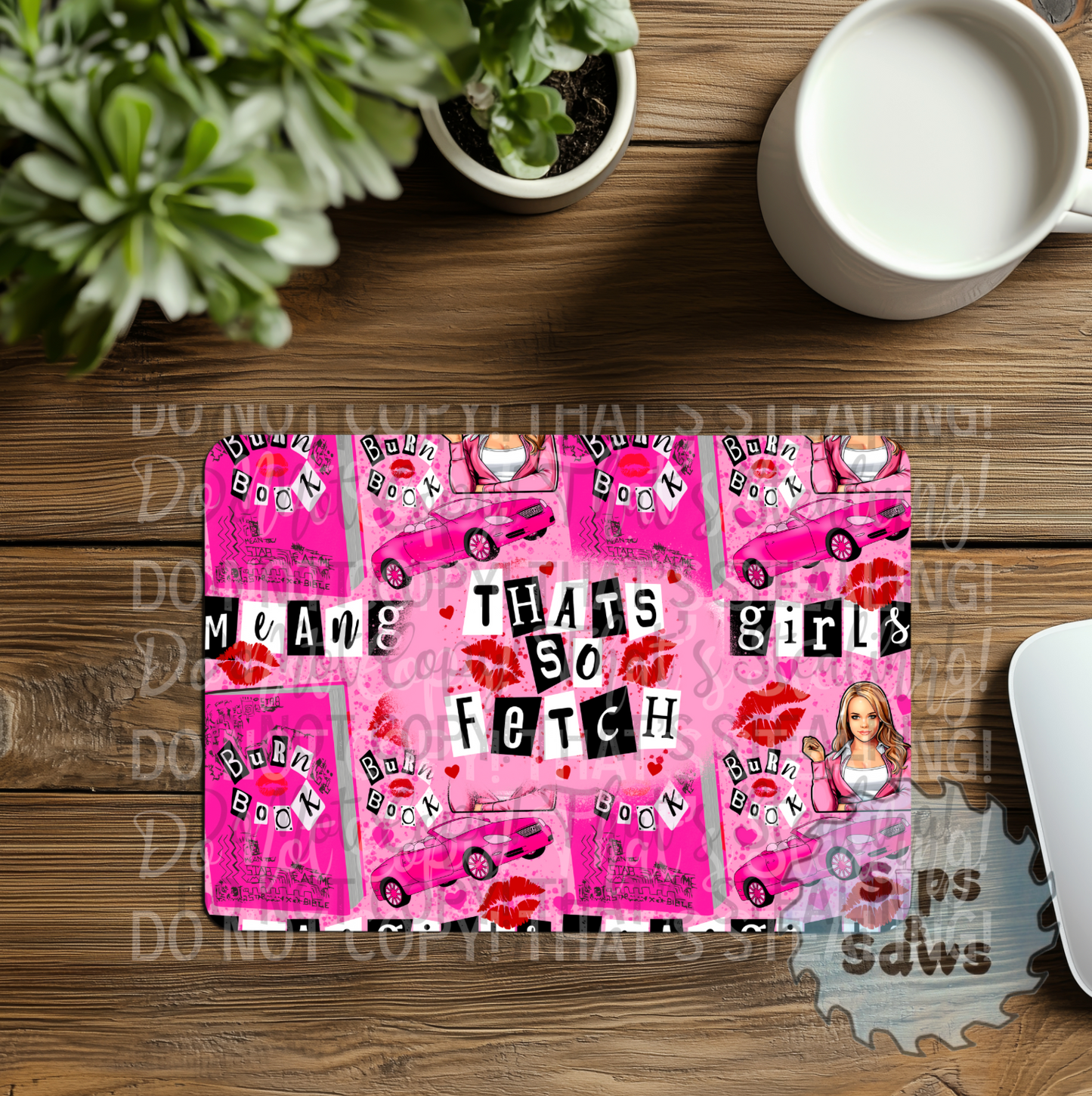 We Wear Pink Sublimation Mouse Pad