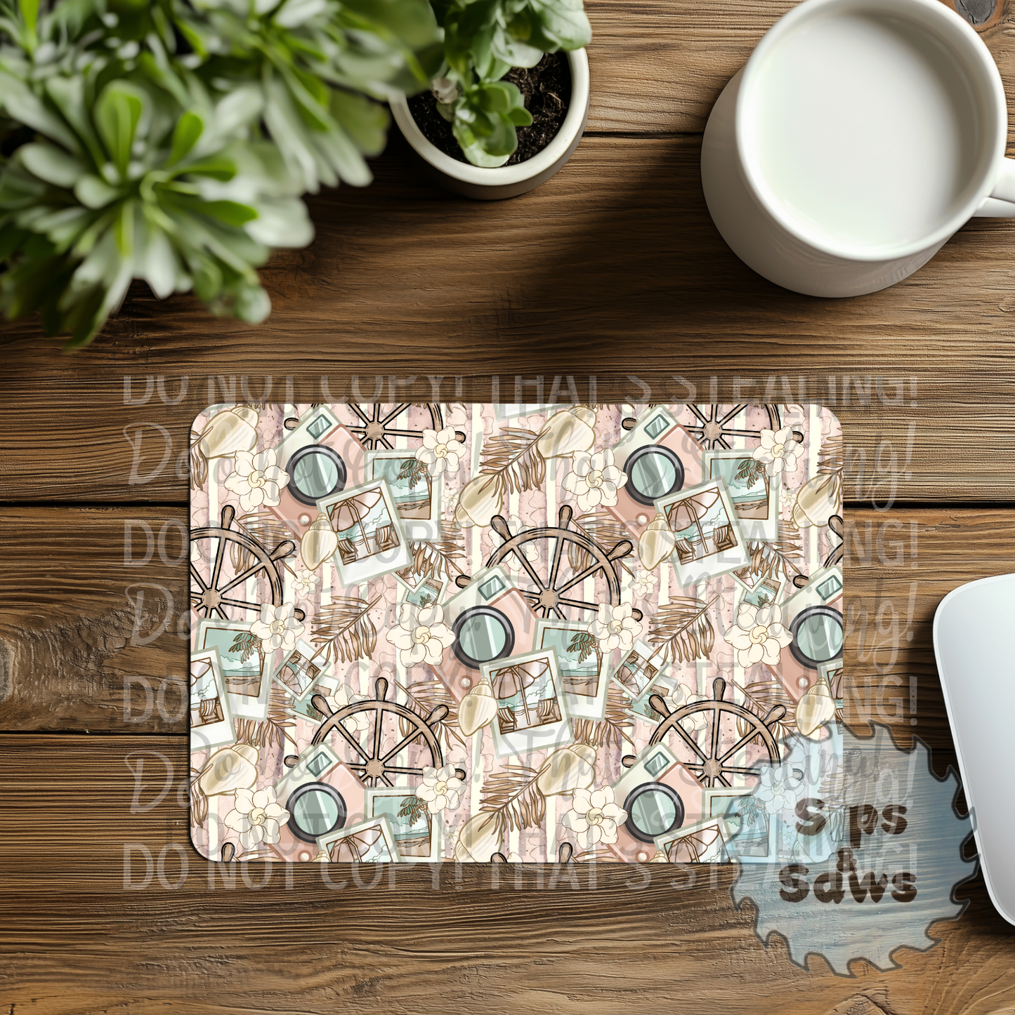 Take Me Away Pink Sublimation Mouse Pad