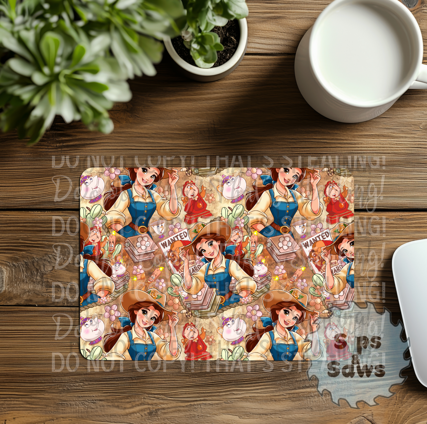 Southern Belle Light Brown Sublimation Mouse Pad
