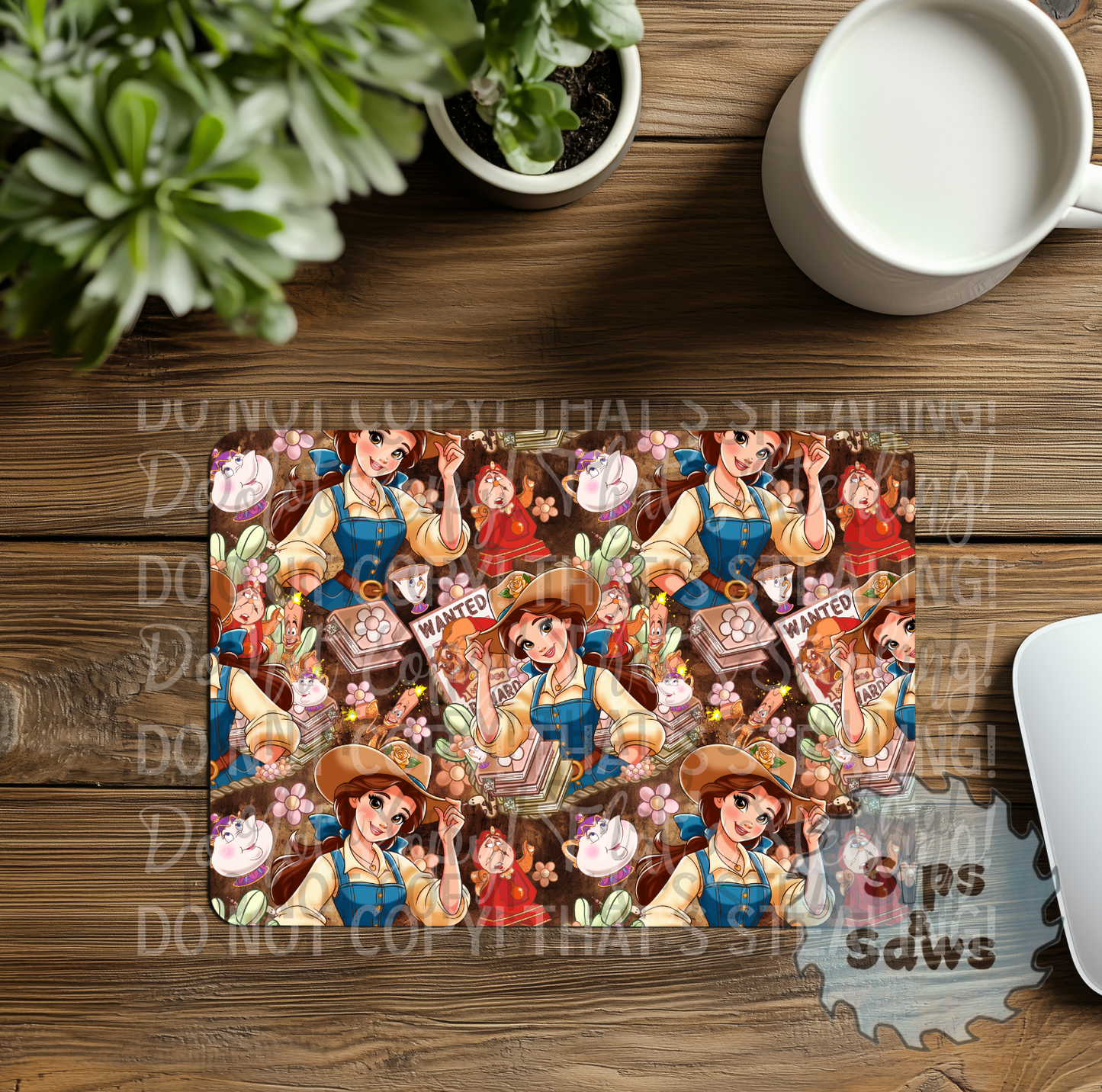 Southern Belle Dark Brown Sublimation Mouse Pad