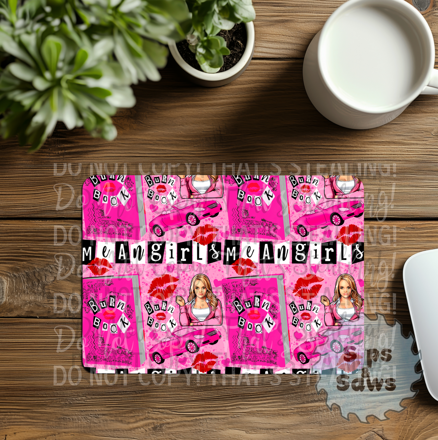 We Wear Pink Sublimation Mouse Pad