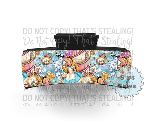 Alice Light Blue Sublimation Hair Clip