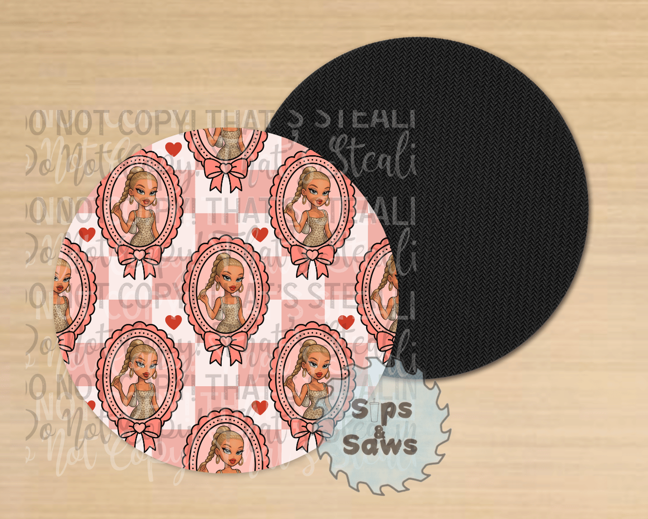 Bratz Pink Sublimation Coaster