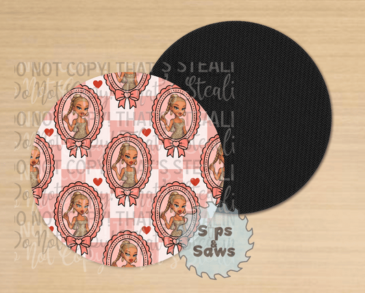 Bratz Pink Sublimation Coaster