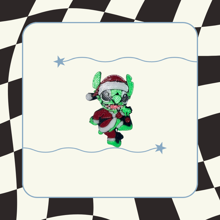 Green Man/Blue Alien Straw Topper