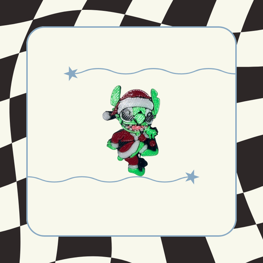 Green Man/Blue Alien Straw Topper