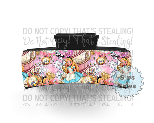 Alice Pink Sublimation Hair Clip