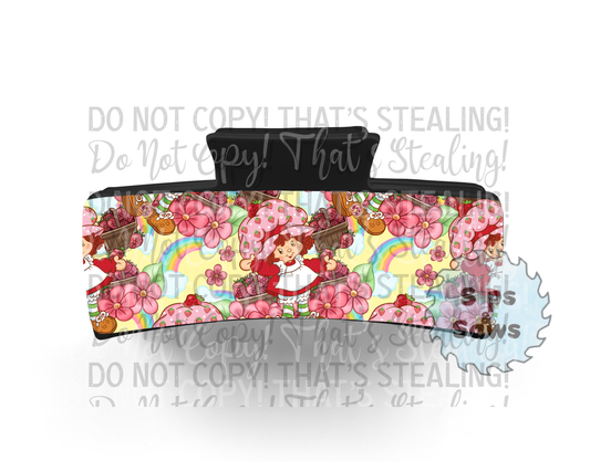 Strawberry Yellow Sublimation Hair Clip