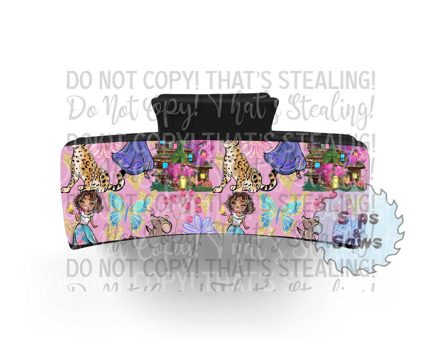 Encanto Pink Sublimation Hair Clip