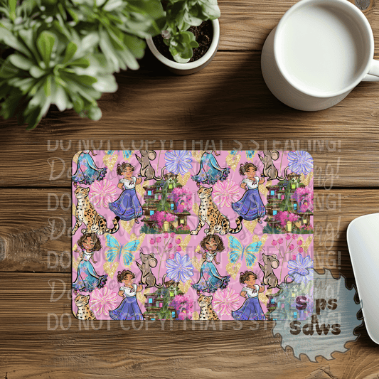 Encanto Pink Sublimation Mouse Pad