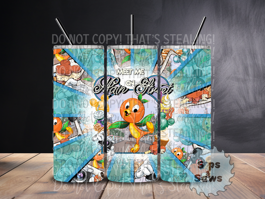 20oz Orange Bird Sublimation Tumbler