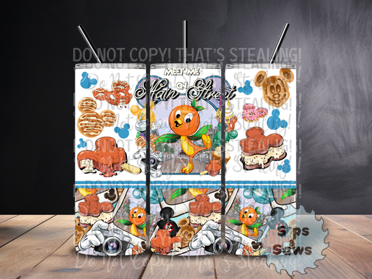 20oz Orange Bird Sublimation Tumbler