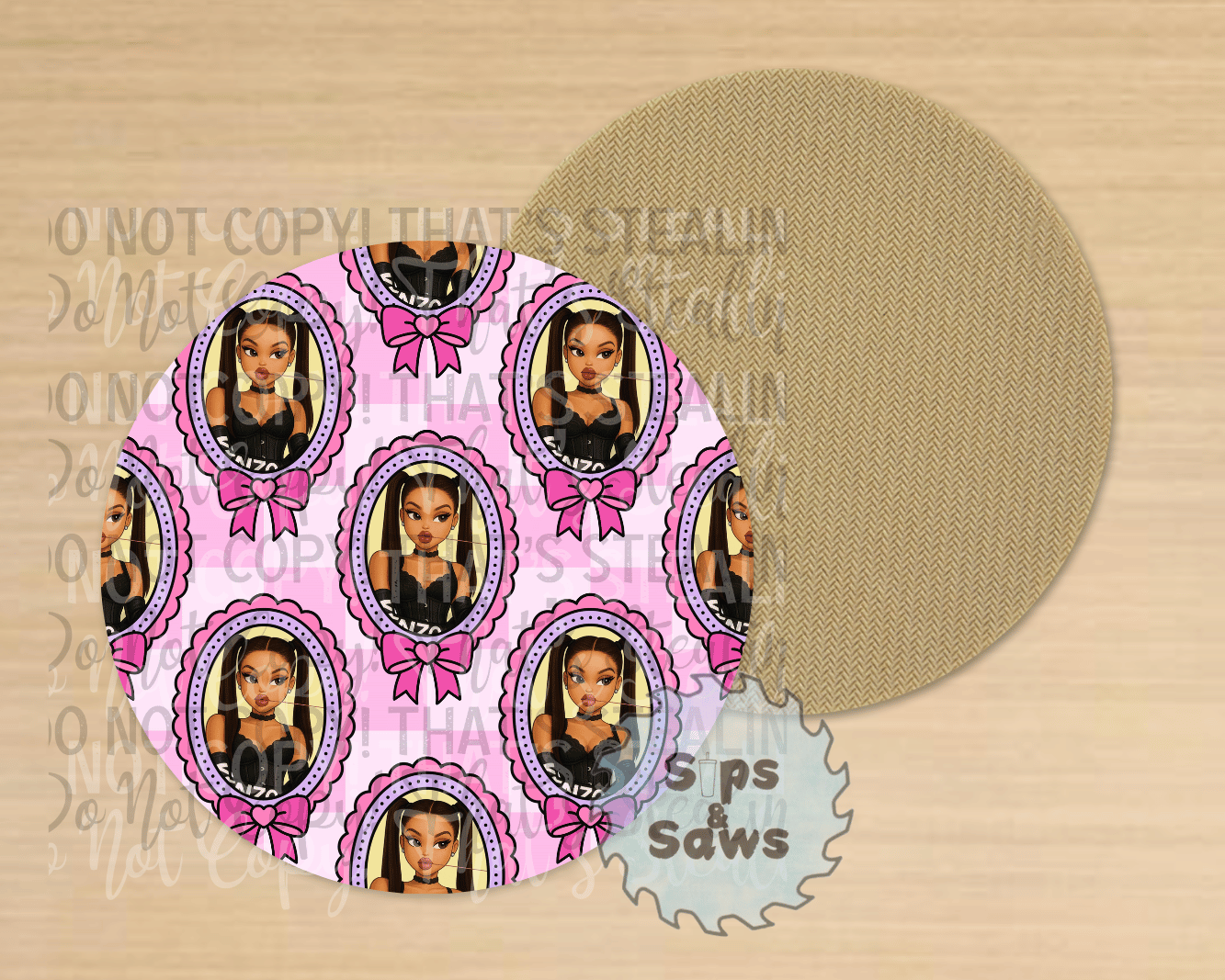 Bratz Pink Sublimation Coaster