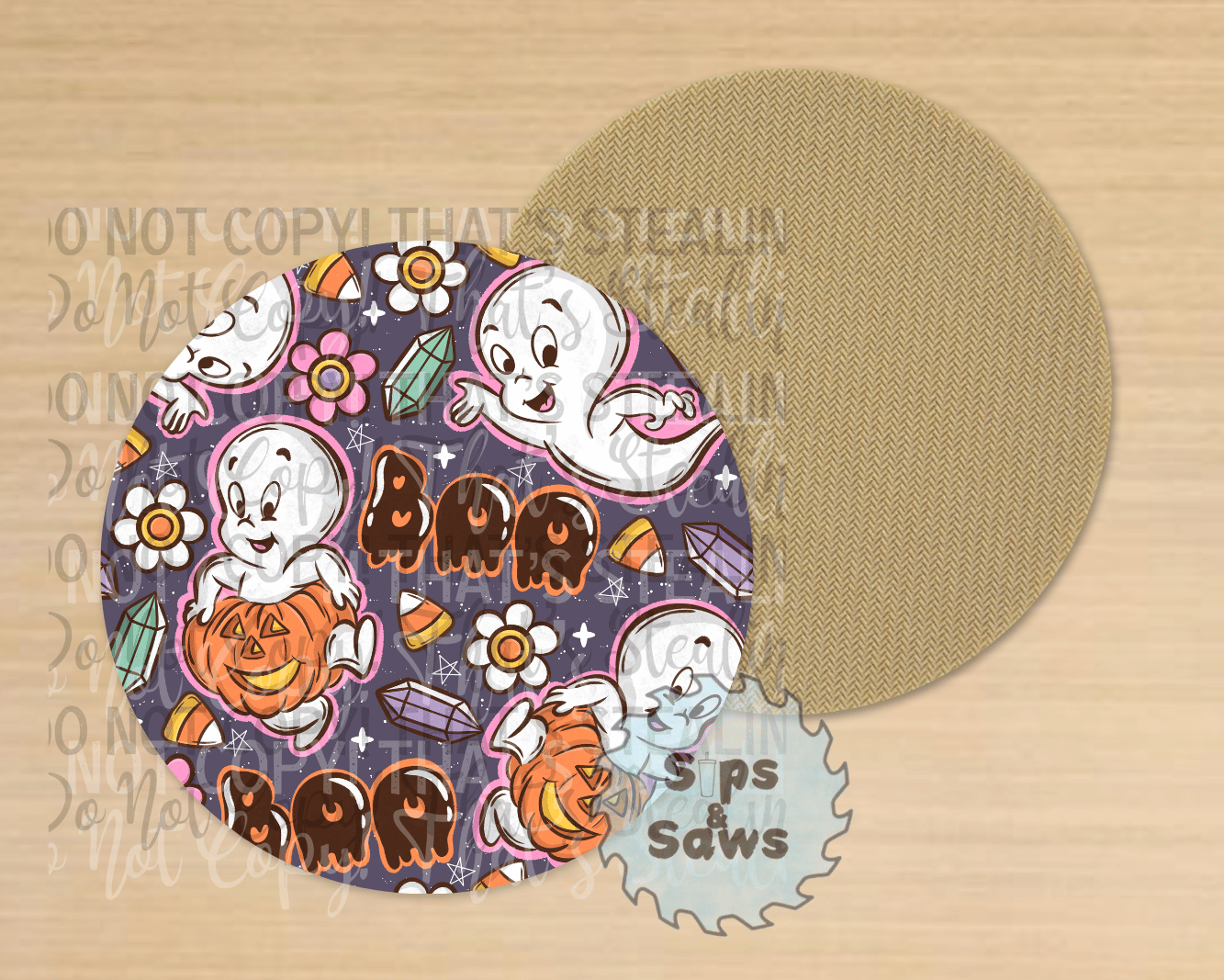 Friendly Ghost Sublimation Coaster