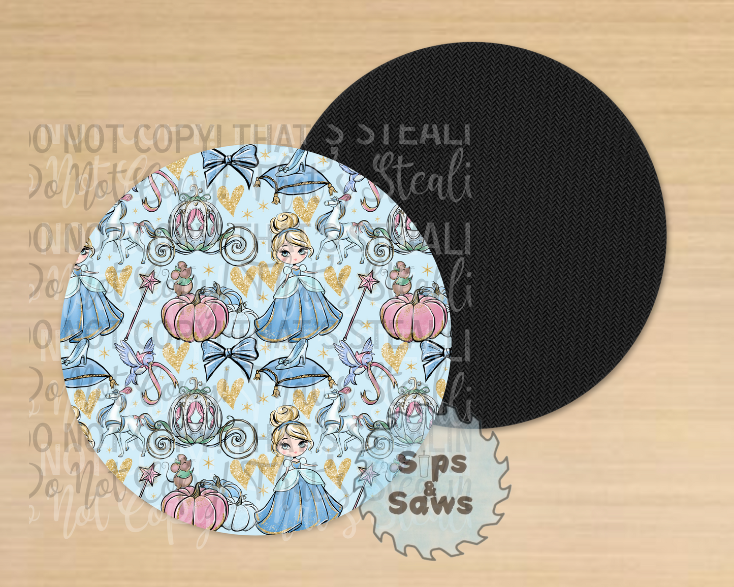 The Glass Slipper Sublimation Coaster