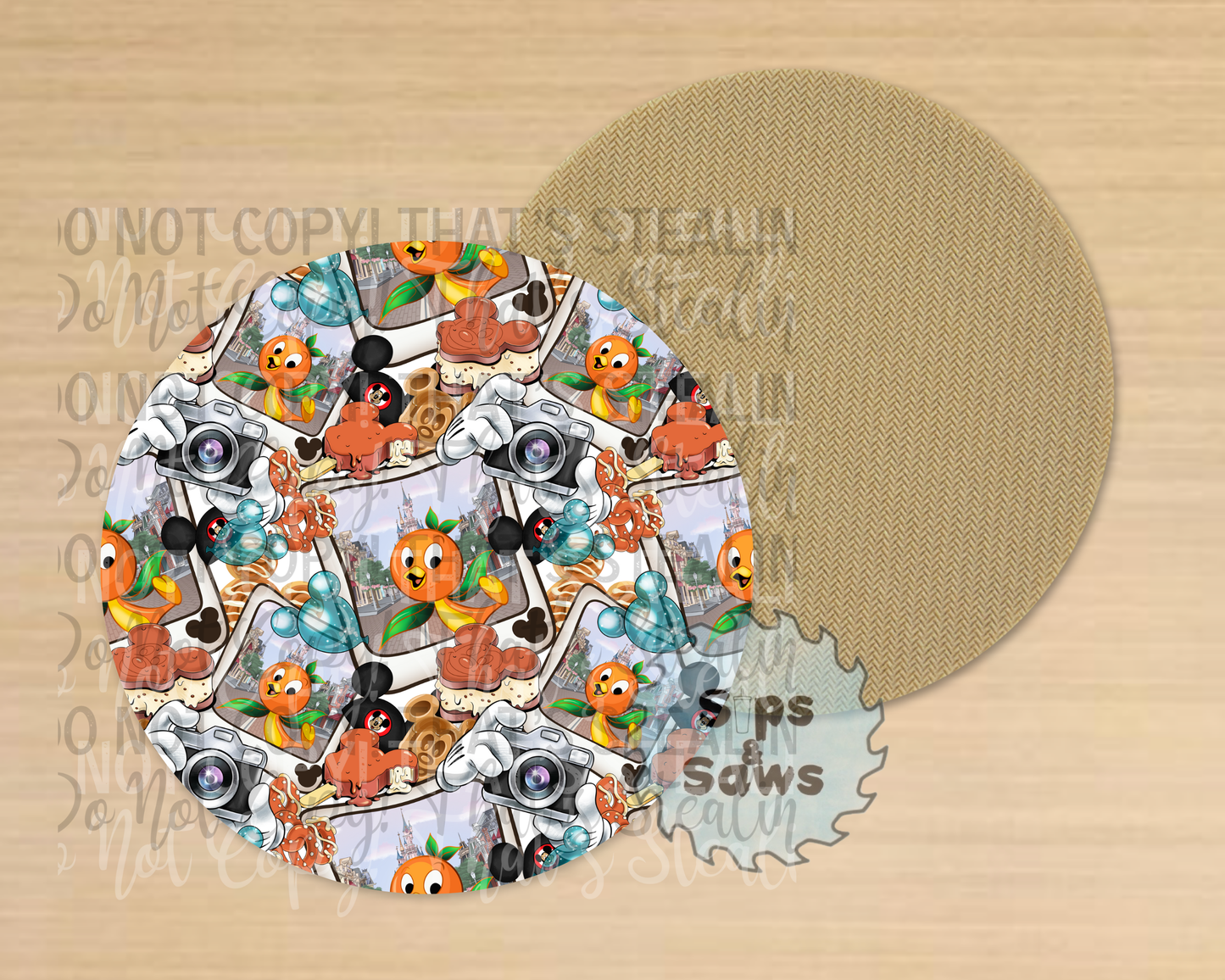 Orange Bird Sublimation Coaster