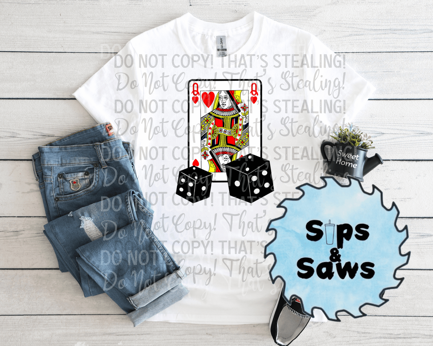 Queen Of Hearts Cards DTF