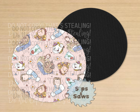 Beauty & The Beast Sublimation Coaster