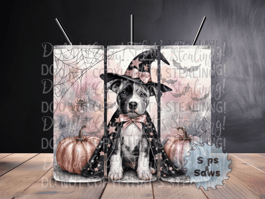 20oz Halloween Staffy Tumbler