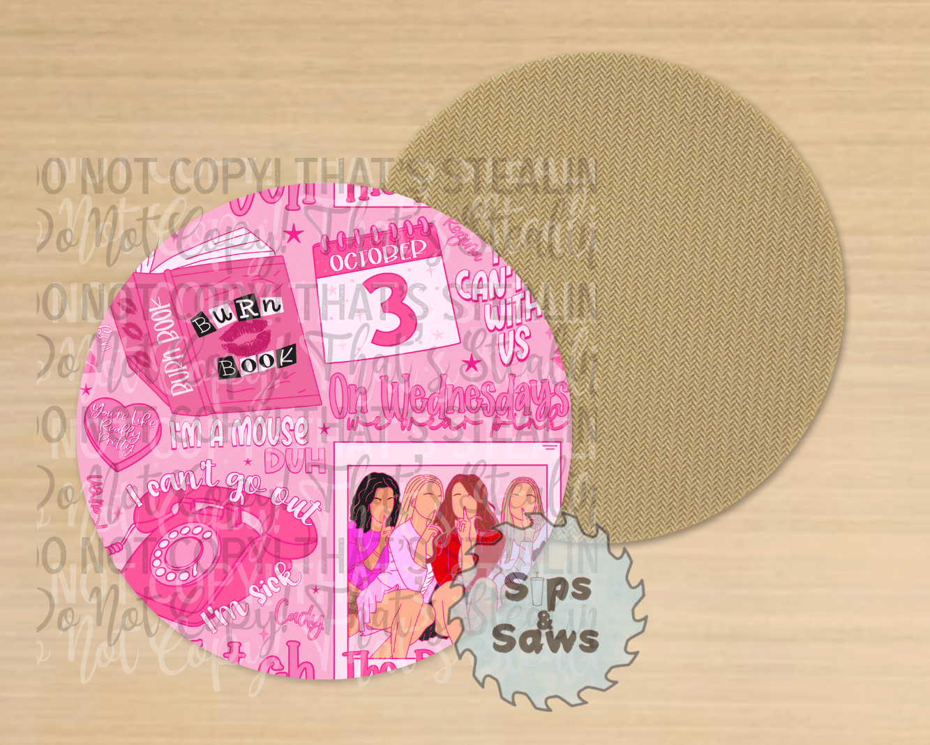Burn Book Sublimation Coaster