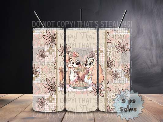 20oz Lady & The Tramp Sublimation Tumbler