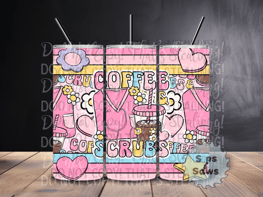 20oz Coffee & Scrubs Tumbler