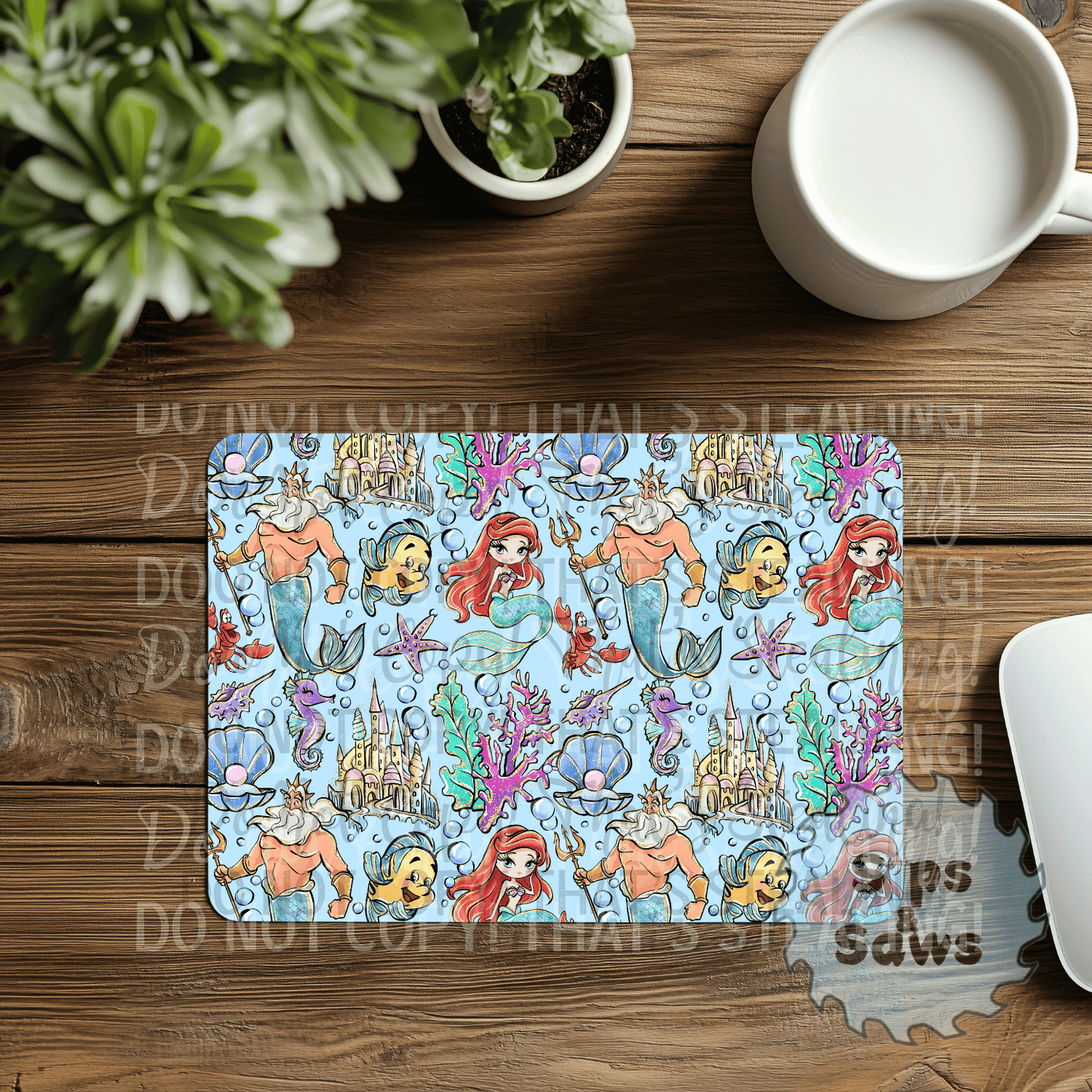 Mermaid Sublimation Mouse Pad