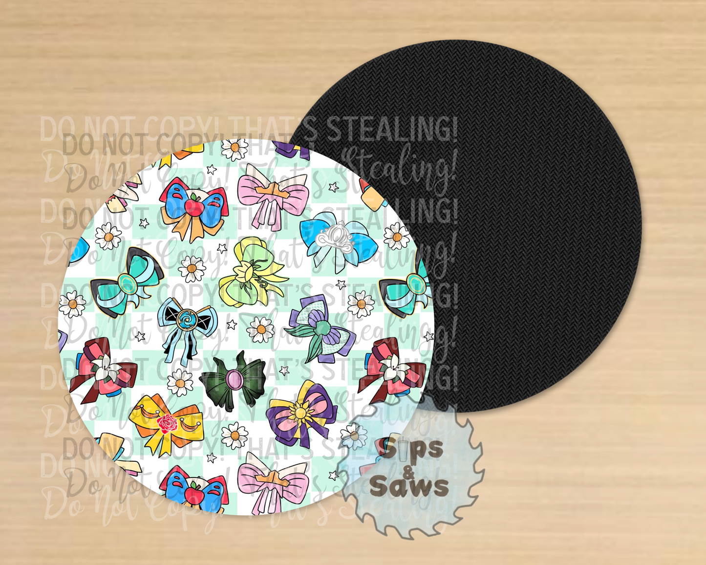 Princess Bows Sublimation Coaster