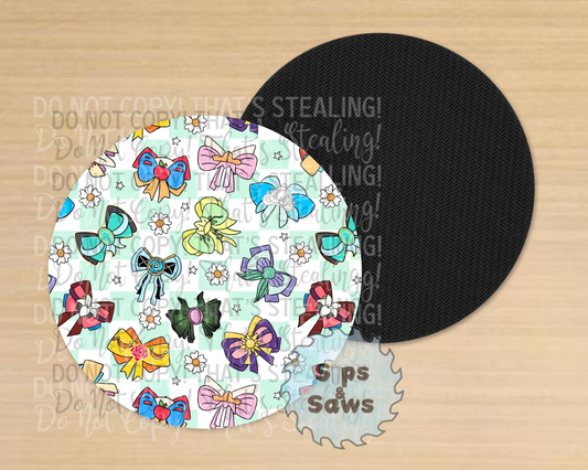 Princess Bows Sublimation Coaster