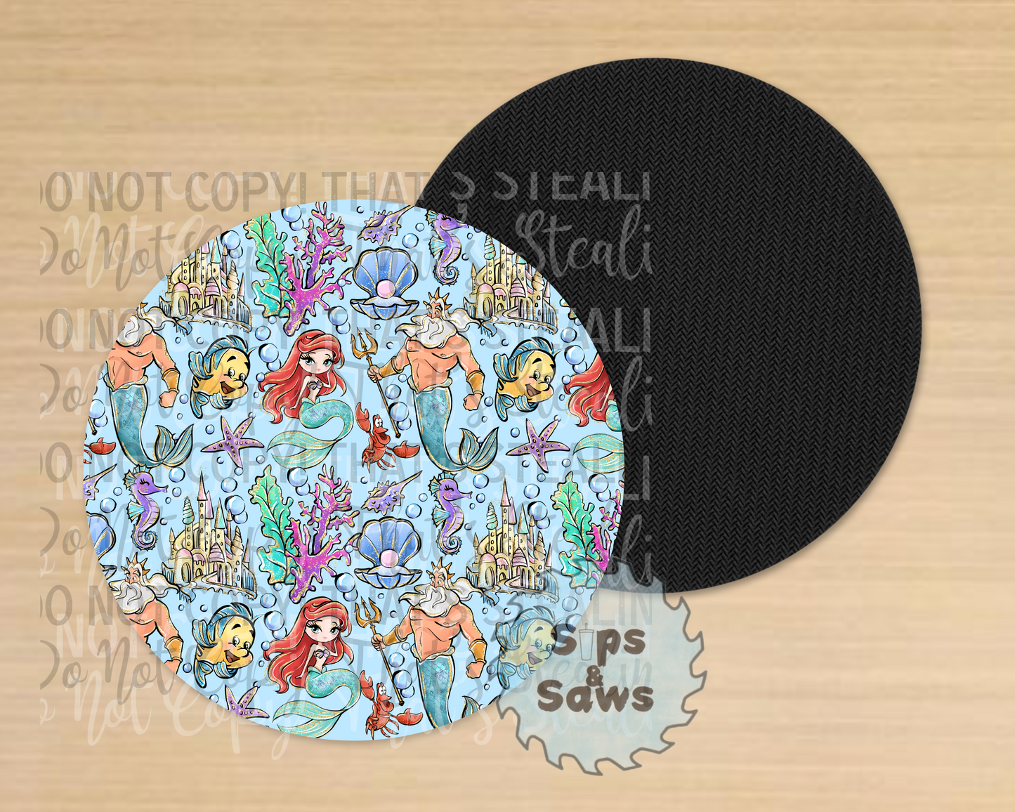 Mermaid Sublimation Coaster