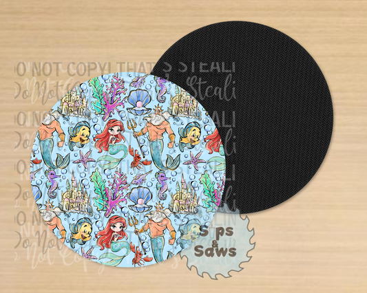 Mermaid Sublimation Coaster