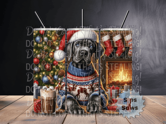 20oz Christmas Great Dane Tumbler