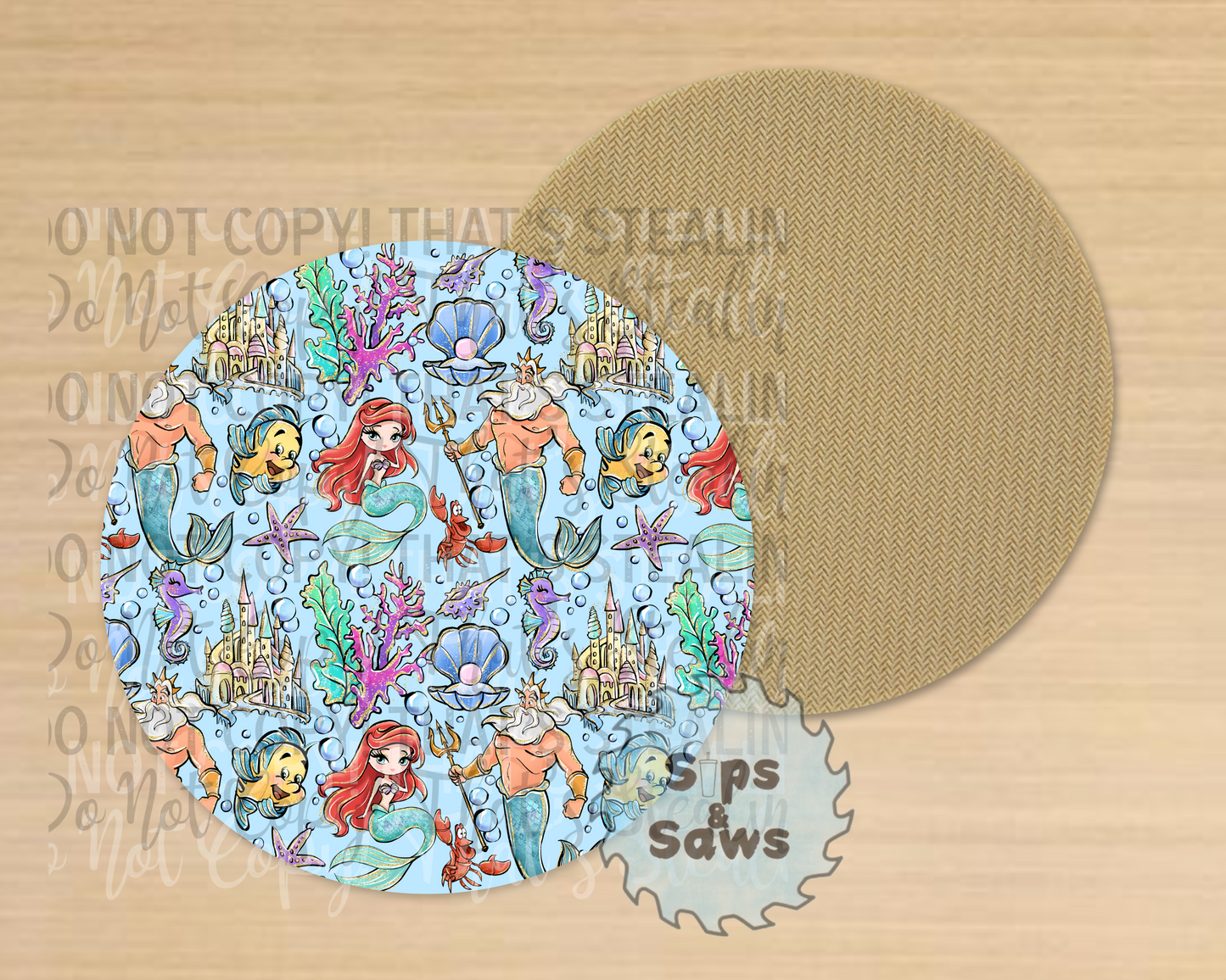 Mermaid Sublimation Coaster