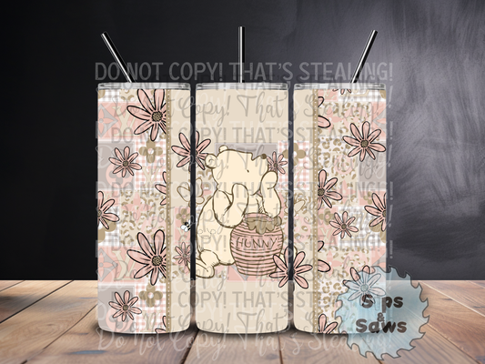 20oz Hunny Bear Sublimation Tumbler